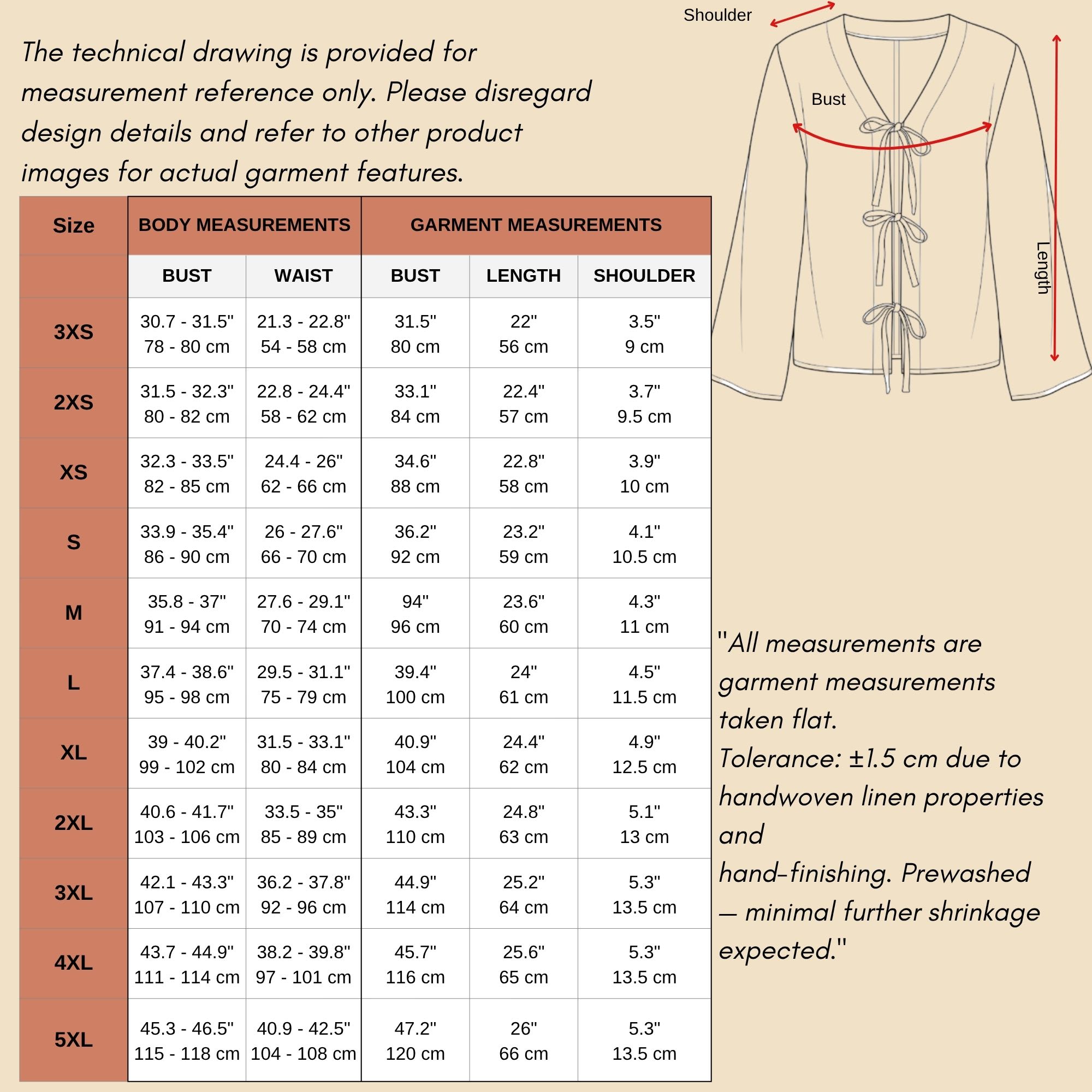 Tie-Front Linen Blouse with Flared Sleeves
