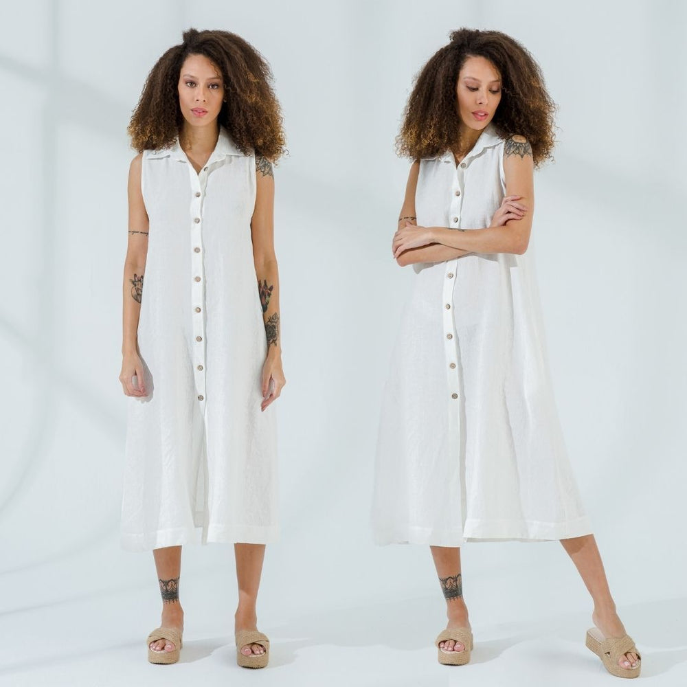 Wrap Linen Dress with Pockets – LineniaDream