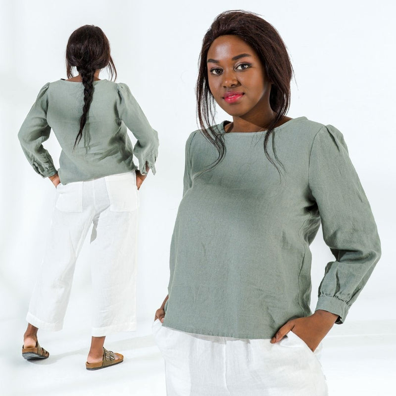 Linen Top Blouse