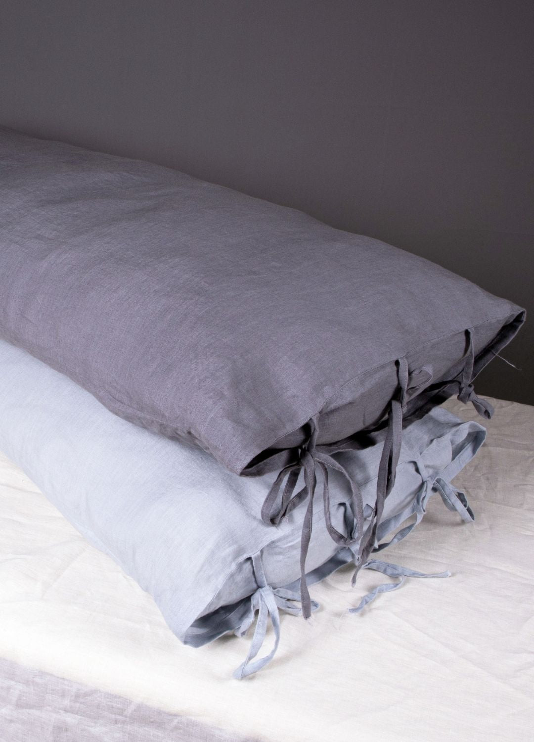 Linen Body Pillow Cover with Ties