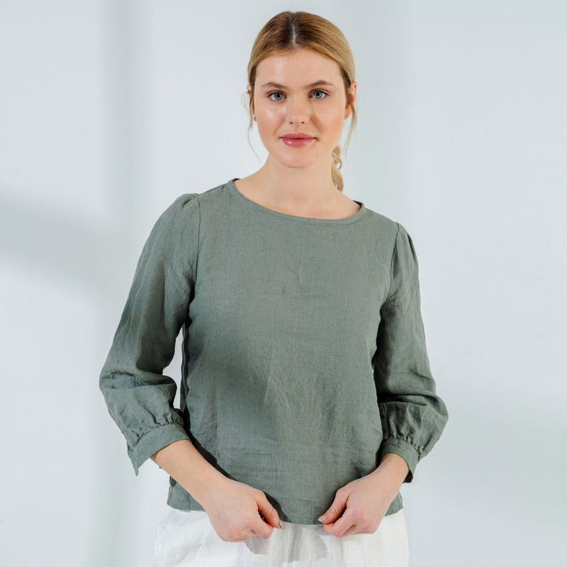 Linen Top Blouse