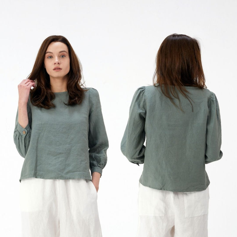 Linen Top Blouse