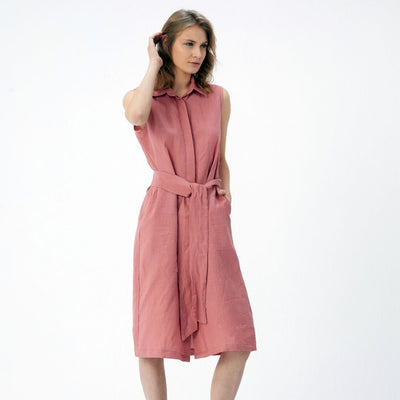 Linen Wrap Dress