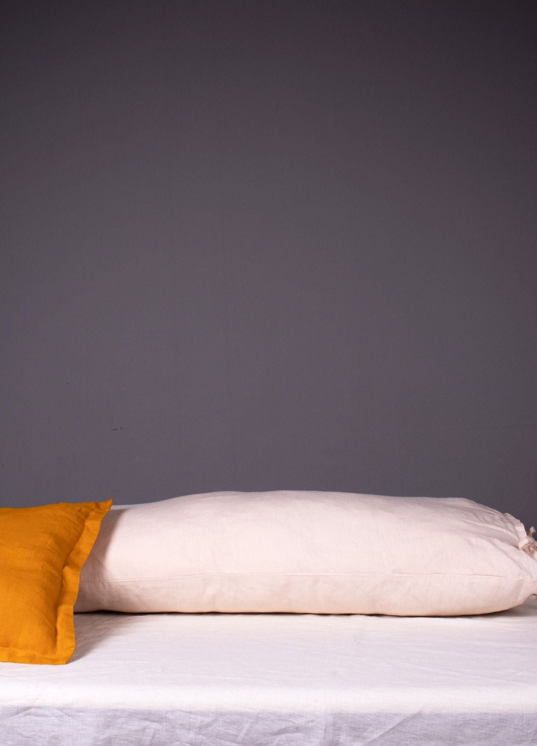 Linen Body Pillow Cover with Ties
