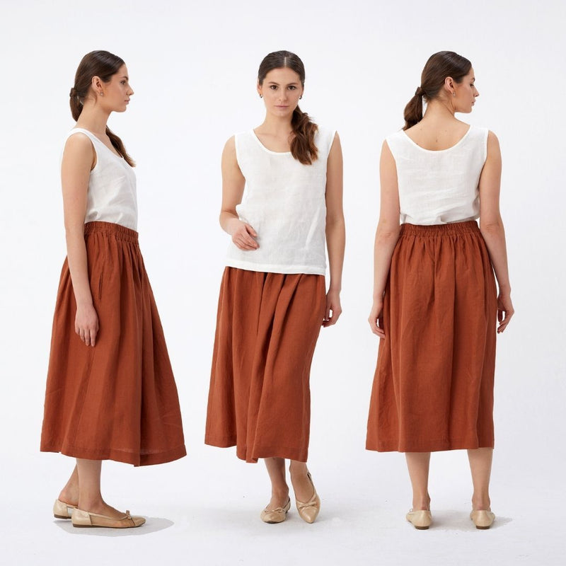 Loungewear Linen Skirt