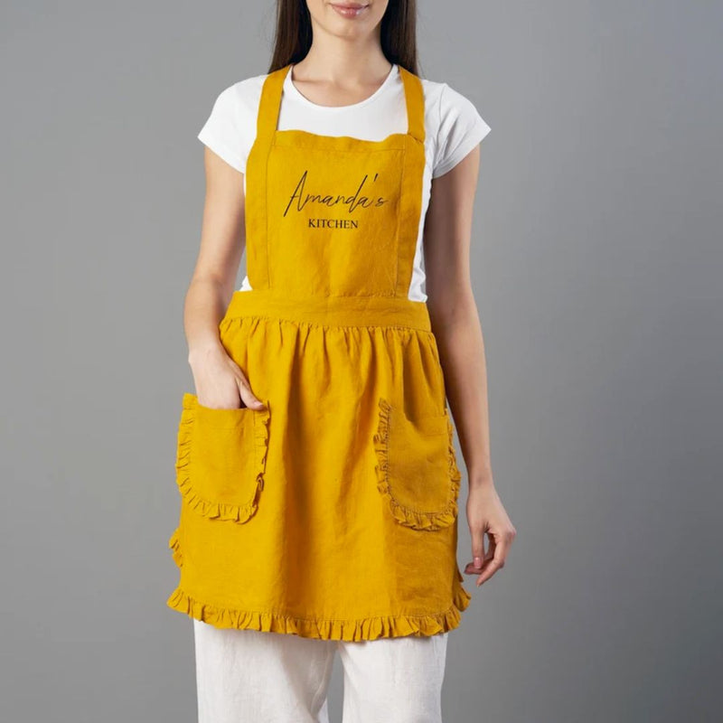 Personalized Linen Apron