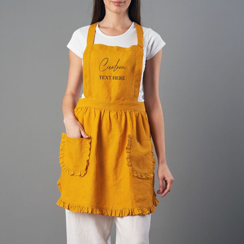 Personalized Linen Apron