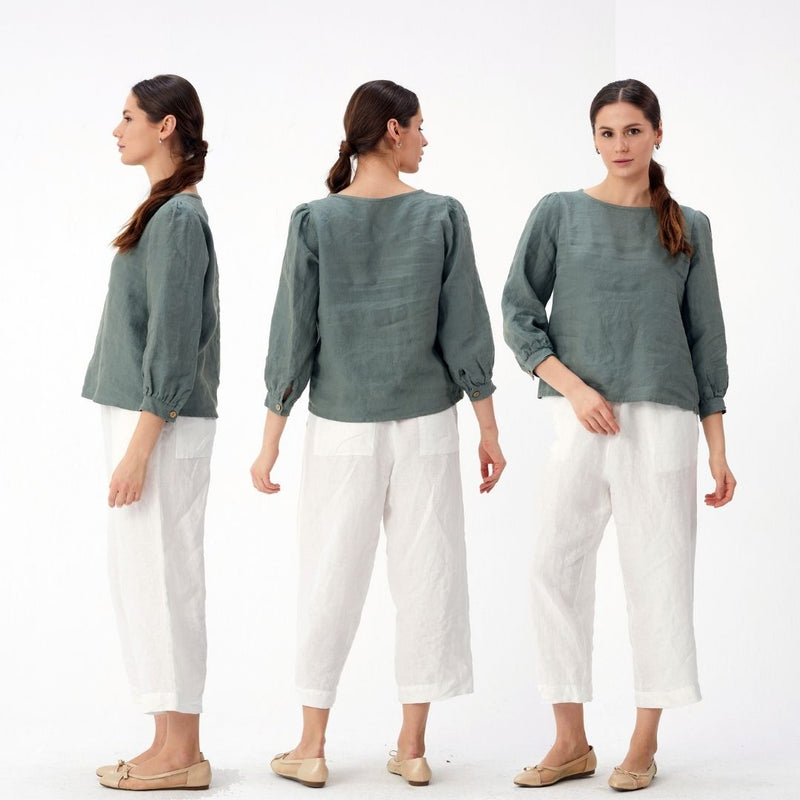 Linen Top Blouse