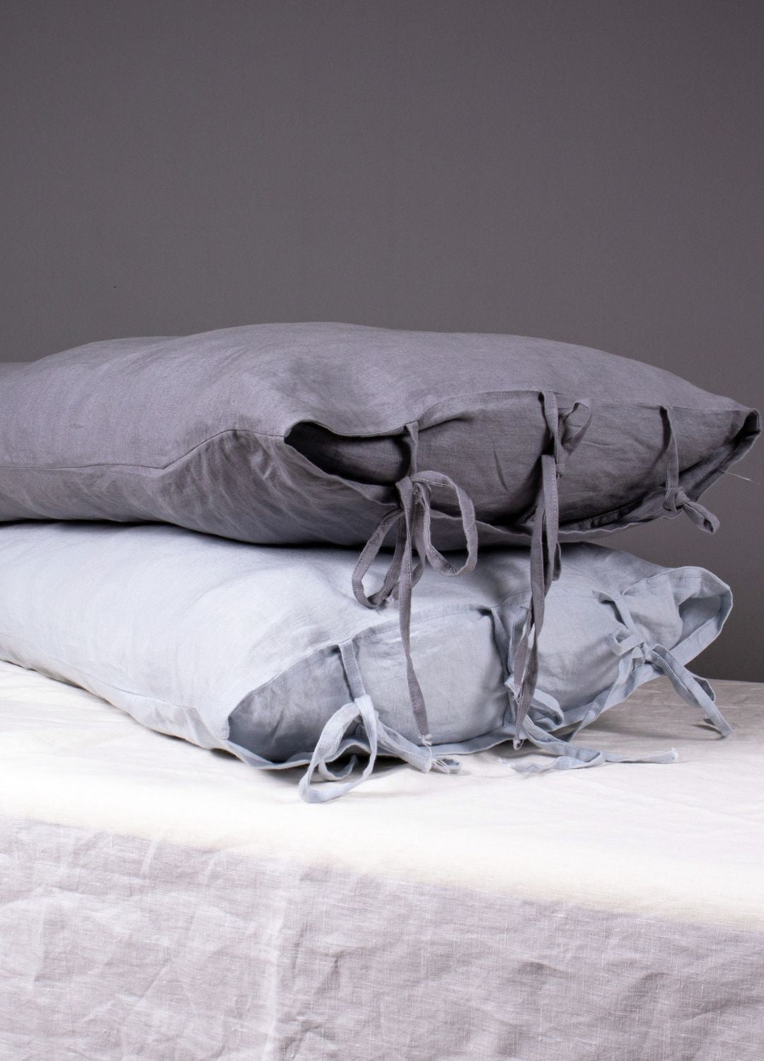 Linen Body Pillow Cover with Ties