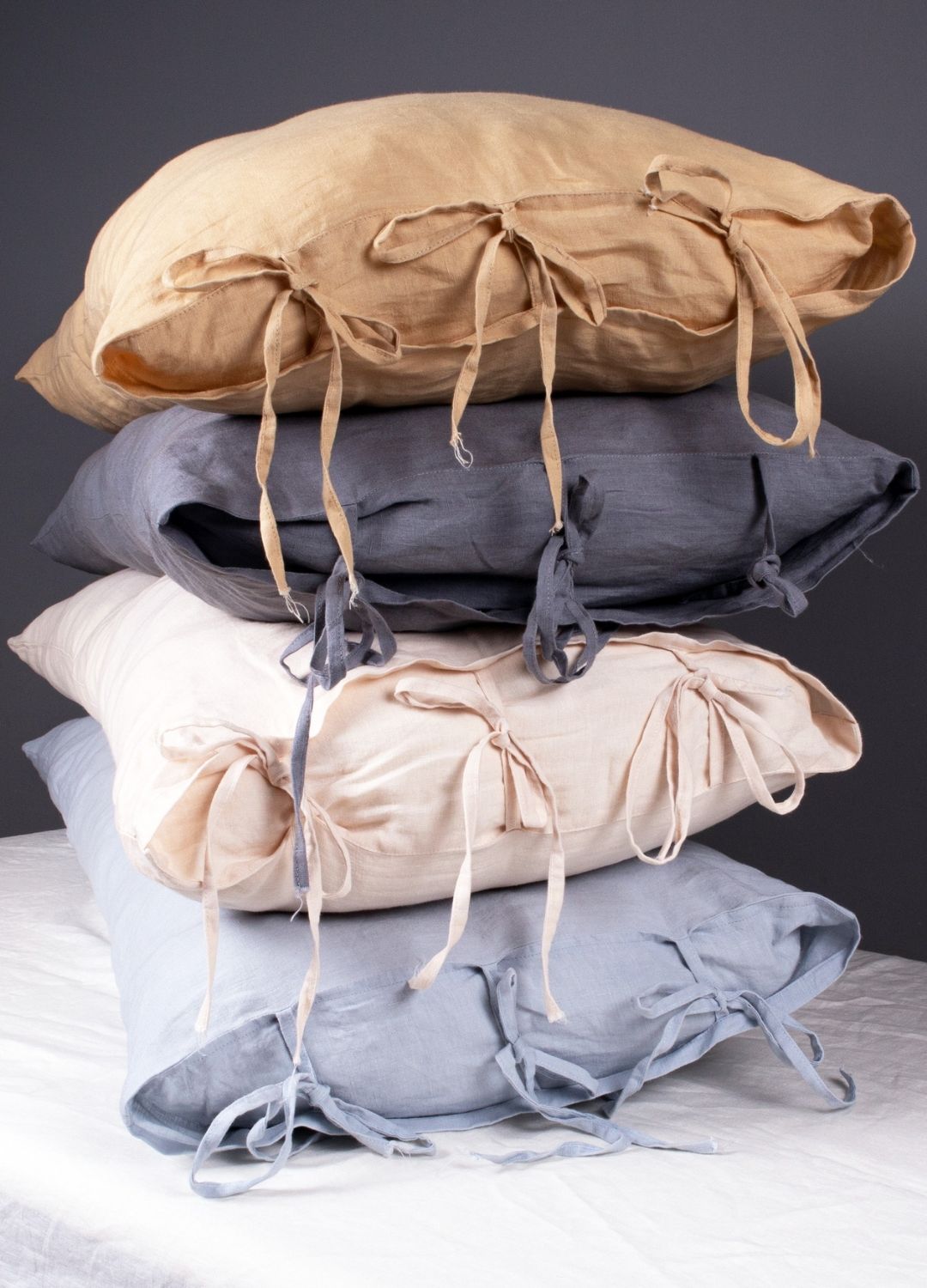 Linen Body Pillow Cover with Ties